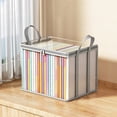 thumbnail image 3 of Clear Storage Bin with Zipper Foldable Transparent Organizer Bag with Handles for Clothes Books Blankets Underbed Closet Organization,9.1x6.71x9.1", 3 of 8