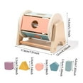 thumbnail image 3 of GUANGHONG Textile Drum for Babies Teaching Early Educational Textile Drum Modeling Textile Drum Color Learning Sensory Wood Children's Puzzle Toys Baby Shape Rolling Drum Shape Matching, 3 of 9