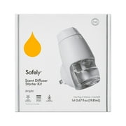 Safely Scent Diffuser Starter Kit with White Plug-in Warmer and One Refill, Bright Scent