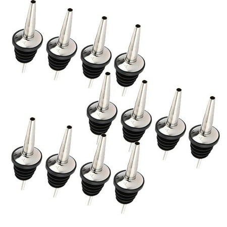 Wine Pour Spout 12Pcs Liquor Spirit Pourer Flow Wine Bottle Pour Business & Industrial Spout Stopper Stainless Steel ()