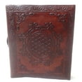 thumbnail image 2 of Genuine Leather Journal with Gemstone Inlay – Handcrafted Embossed Notebook for Writing, Sketching & Gifting, 2 of 6