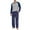 09-Blue Christmas Dog, variant on Men's Pajama Set Lightweight Sleepwear Long Sleeve Shirts and Bottoms Soft Comfy Pjs with Pockets