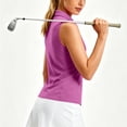 thumbnail image 5 of Dpjklzsn Women's Sleeveless Golf Polo Shirt, Half Zip Racerback Tennis Athletic Top, 5 of 8