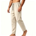 thumbnail image 5 of Mlkoz Mens Pants Summer Breathable Loose Mesh Cool Loose Straight Pants,Khaki,XL, 5 of 5
