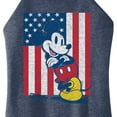 thumbnail image 3 of Disney - Americana - Mickey Vertical American Flag - Juniors High Neck Tank Top, 3 of 5