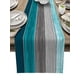 thumbnail image 1 of Camino de mesa Vandarllin Ombre con diseño de pavo real, 33 x 275 cm, color azul y gris, 1 of 7