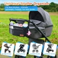 thumbnail image 3 of Universal Stroller Organizer with Cup Holder Detachable Phone Bag and Shoulder Strap Stroller Caddy Fits for Stroller Accessories like Uppababy, Baby Jogger, Doona, Nuna Stroller, 3 of 7