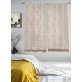 thumbnail image 3 of Beige Pink Floral Sheer Curtains 72 Inch Length 2 Panels Set - Light Filtering Window Treatments, Spring Flowers Rod Pocket Semi Curtains for Living Room/Bedroom/Kitchen Décor, 104"W x 72"L, 3 of 7