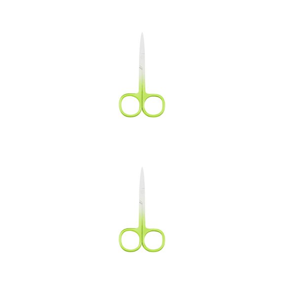 Seitruly Pinzas para cutículas de uñas, tijeras de acero inoxidable, galvanoplastia, resistente al desgaste, recortador de cejas, pinzas para el pelo de Verde degradado 2piezas Seitruly CBP288344