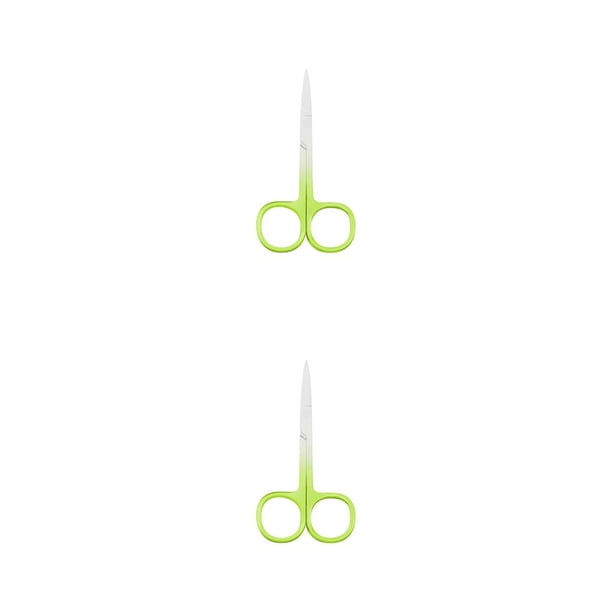 Jumpingount Pinzas para cutículas de uñas, tijeras de acero inoxidable, galvanoplastia, resistente al desgaste, recortador de cejas, pinzas para el pelo de Verde degradado 2piezas Jumpingount CBP288344