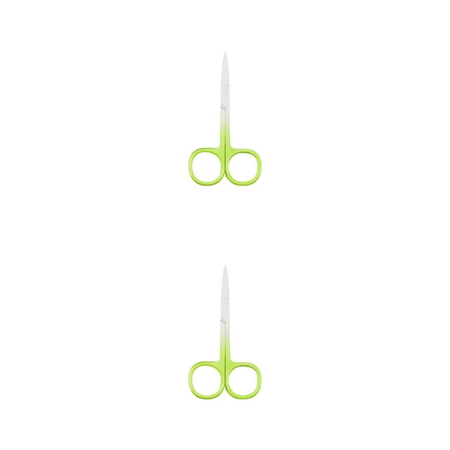 Seitruly Pinzas para cutículas de uñas, tijeras de acero inoxidable, galvanoplastia, resistente al desgaste, recortador de cejas, pinzas para el pelo de Verde degradado 2piezas Seitruly CBP288344