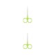 thumbnail image 1 of Jumpingount Pinzas para cutículas de uñas, tijeras de acero inoxidable, galvanoplastia, resistente al desgaste, recortador de cejas, pinzas para el pelo de Verde degradado 2piezas Jumpingount CBP288344, 1 of 1