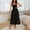 Black, variant on Hvot&aat Women's Summer Boho Off Shoulder Maxi Dress Sleeveless Solid Ruffle Tiered Swing Dress Beach Vacation Dresses