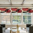 Abstract Black Red Geometric Art Valances for Windows Vintage ...