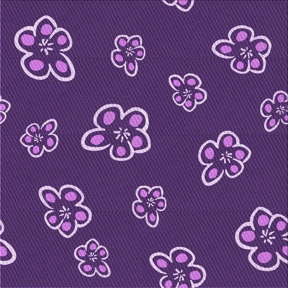 Ahgly Company Indoor Square Patterned Purple Iris Purple Area Rugs, 8' Square