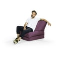 thumbnail image 3 of Gouchee Home Twist Brava Purple Bean Bag Chair – Water-Repellent Polyester Oxford Fabric with Polystyrene Bead Filling, Suitable for Adults and Teens, Convertible Seating for Living Room or Dorm, 3 of 9