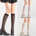 thumbnail image 6 of Womens Knee Stockings Florals Sheer Knee High Socks Sweet Cute Calf Socks Nylons Silk Stockings Tube Socks Gifts, 6 of 9