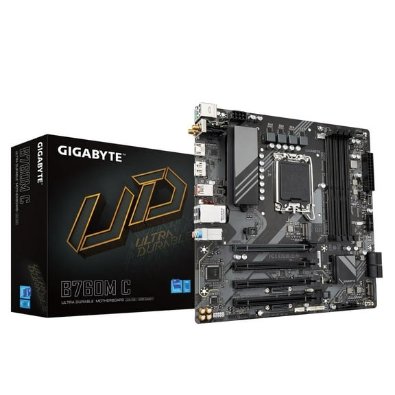Gigabyte Ultra Durable B760M C Gaming Desktop Motherboard - Intel B760 Chipset - Socket LGA-1700 - Micro ATX (b760mc)