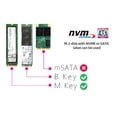 thumbnail image 2 of Tarjeta adaptadora 2 en 1 M.2 NVMe SATA U.2 40Gbps SFF8639 para 2230/2242/2260/2280 SSD, 2 of 5