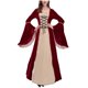 thumbnail image 1 of Vestido de manga acampanada para mujer, traje de nieve Retro con cuello cuadrado liso a la moda para mujer Fridja  yut7208, 1 of 9