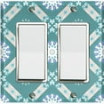 thumbnail image 1 of Metal Light Switch Plate Cover Mandala Green Floral Pattern Damask MDL114, 1 of 13