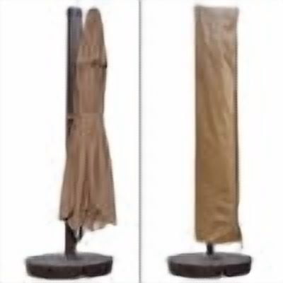 Island Umbrella Victoria 13-ft Octagonal Cantilever Patio Umbrella with Valance in Stone Sunbrella® Fabric
