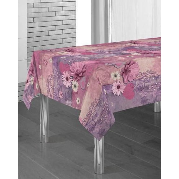 Margarita Purple 100% Polyester, Stain Resistant Tablecloth 118 x 59 inch