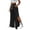 Black, variant on Tear Away Pants for Women Elastic High Waist Loose Fit Side Snap Button Split Lightweight Sweatpants with Pockets