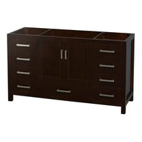 Wyndham Collection Sheffield 59" No Sink Wood Single Bathroom Vanity in Espresso
