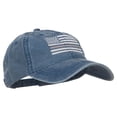 thumbnail image 5 of Thin Grey Line Silver Flag Embroidered Washed Cap - Navy OSFM, 5 of 5