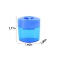 thumbnail image 5 of CoreLiving Handheld Pencil Sharpener with Lid, Dual Holes Compact Manual Sharpener for Colored Pencils, Small Portable Sharpener for Home Office, Blue, 5 of 8