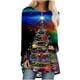 thumbnail image 1 of Tops Para Mujer Blusa de Navidad Camisas de Manga Larga Otoño Moda Casual Cuello Redondo Suelto Impreso Odeerbi ODB169612, 1 of 5