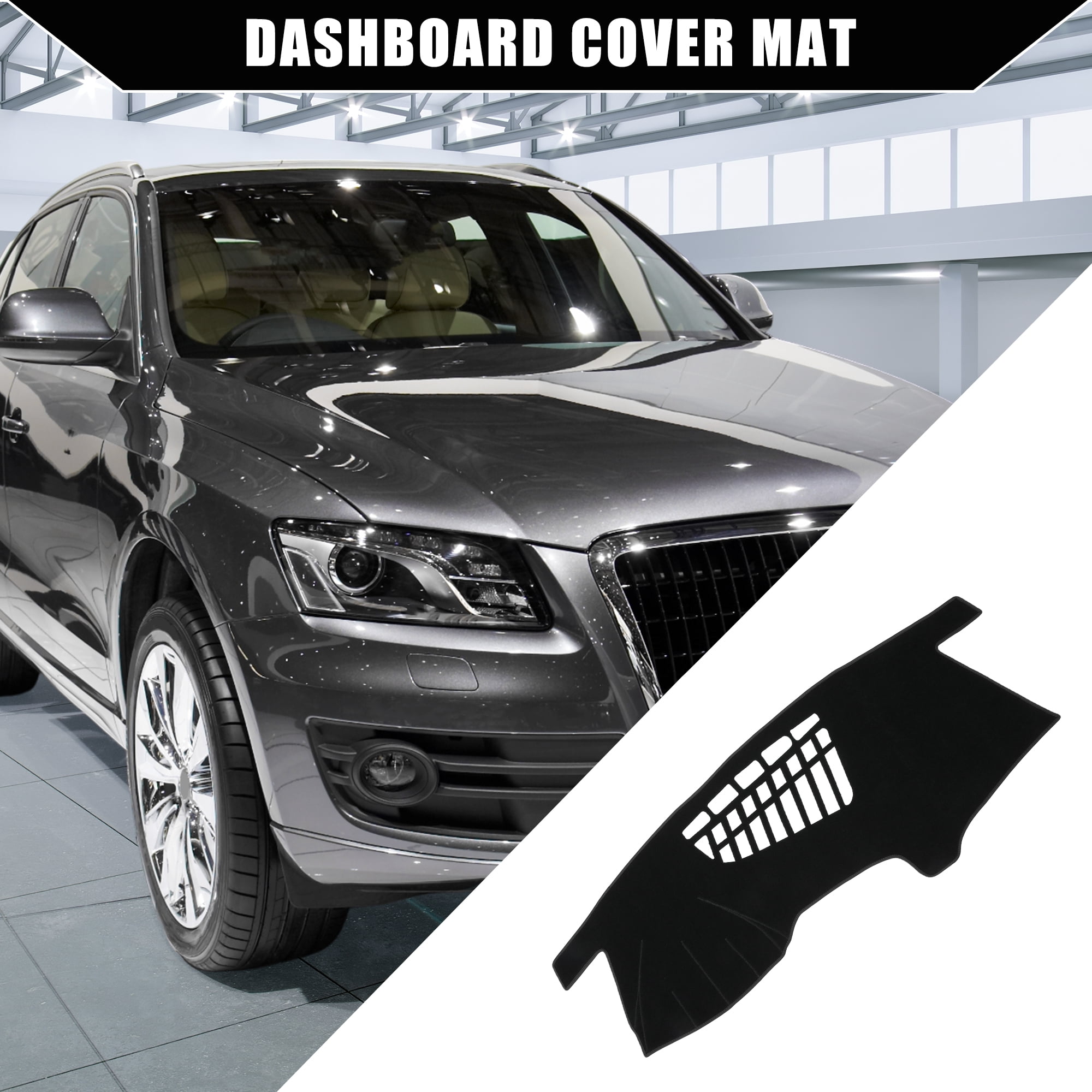 Unique Bargains Dash Cover for Audi Q5 2009-2017 Center Console Dashboard Cover Mat Non-Slip Polyester Black 1 Pcs
