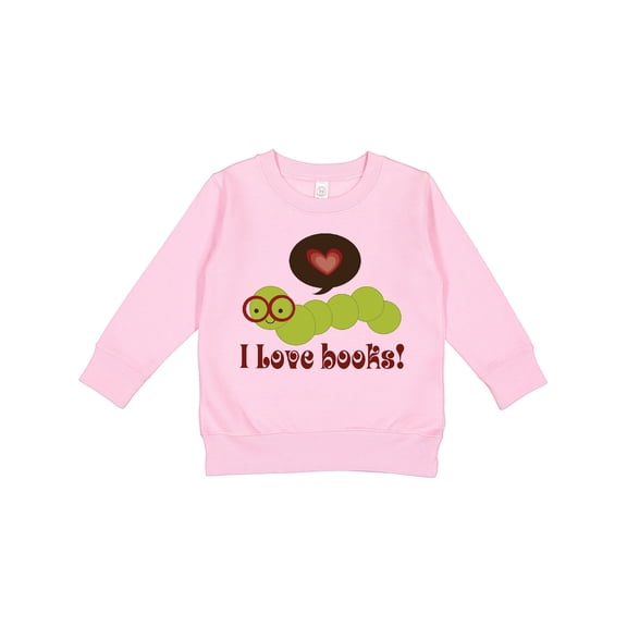 Inktastic I Love Books Bookworm Toddler Sweatshirt