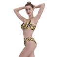 thumbnail image 6 of Picia Sunflowers Bee Women's High Waisted Bikini Scoop Neck Swimsuit Two Pieces Bathing Suit-Medium, 6 of 8