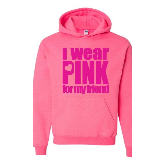 Unisex I Wear Pink For My Friend Hoodie Sweatshirt
