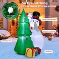thumbnail image 3 of Costway 6 FT Tall Inflatable Snowman and Tree Set Christmas Decoration w/ LED Lights, 3 of 10