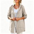 thumbnail image 4 of Vinsonshop Women's Raincoats Lightweight Waterproof Windproof Adjustable Windbreaker Rain Jackets Hooded with Pockets Beige L, 4 of 4