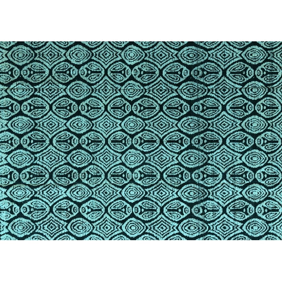 Ahgly Company Indoor Rectangle Abstract Light Blue Modern Area Rugs, 6' x 9'