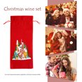 thumbnail image 2 of Pueblo navideño, decoración de mesa navideña, kit especial de botella de vino pintada con diamante, perforación de diamante, 2 of 3