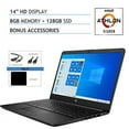 thumbnail image 2 of HP 2020 Premium 14" HD Laptop, 2 Core AMD Athlon Silver 3050U 2.3GHz, 8GB RAM,128GB SSD, AMD Radeon, No DVD, Wi-Fi, Bluetooth, Webcam, HDMI, Windows 10 S, Bonus Accessories, 2 of 5