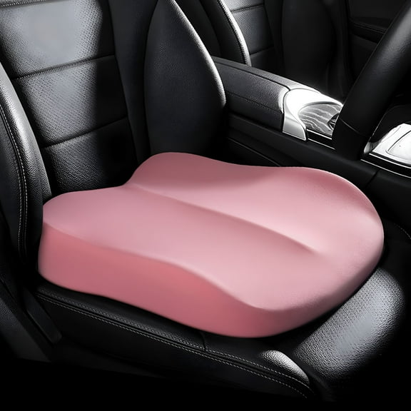 MELIVO Adult Car Booster Seat Cushion,Car Seat Driver Height Boost Mat Memory Foam Car Seat Cushions Pad Improve Driving View Non-Slip Office Chair Cushion Pressure Relief Pink Free Size