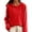 Red, variant on GigrtiJin Women's Knitted Hoodies Solid Color Casual Long-Sleeved Hooded Sweater Comfy Casual Drawstring Pullover Top