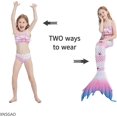 thumbnail image 4 of 4PCS Mermaid Tails for Swimming for Girls Kids Mermaid Swimsuit Costume Princess Bikini Set Bathing Suits_Special Gift, 4 of 5