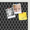 thumbnail image 2 of PinPix ArtToFrames 14x22 Custom Cork Bulletin Board Quatrefoil Black   Poster Board Has a Fabric Style Canvas Finish, Framed in Satin White Frame (PinPix-116), 2 of 6