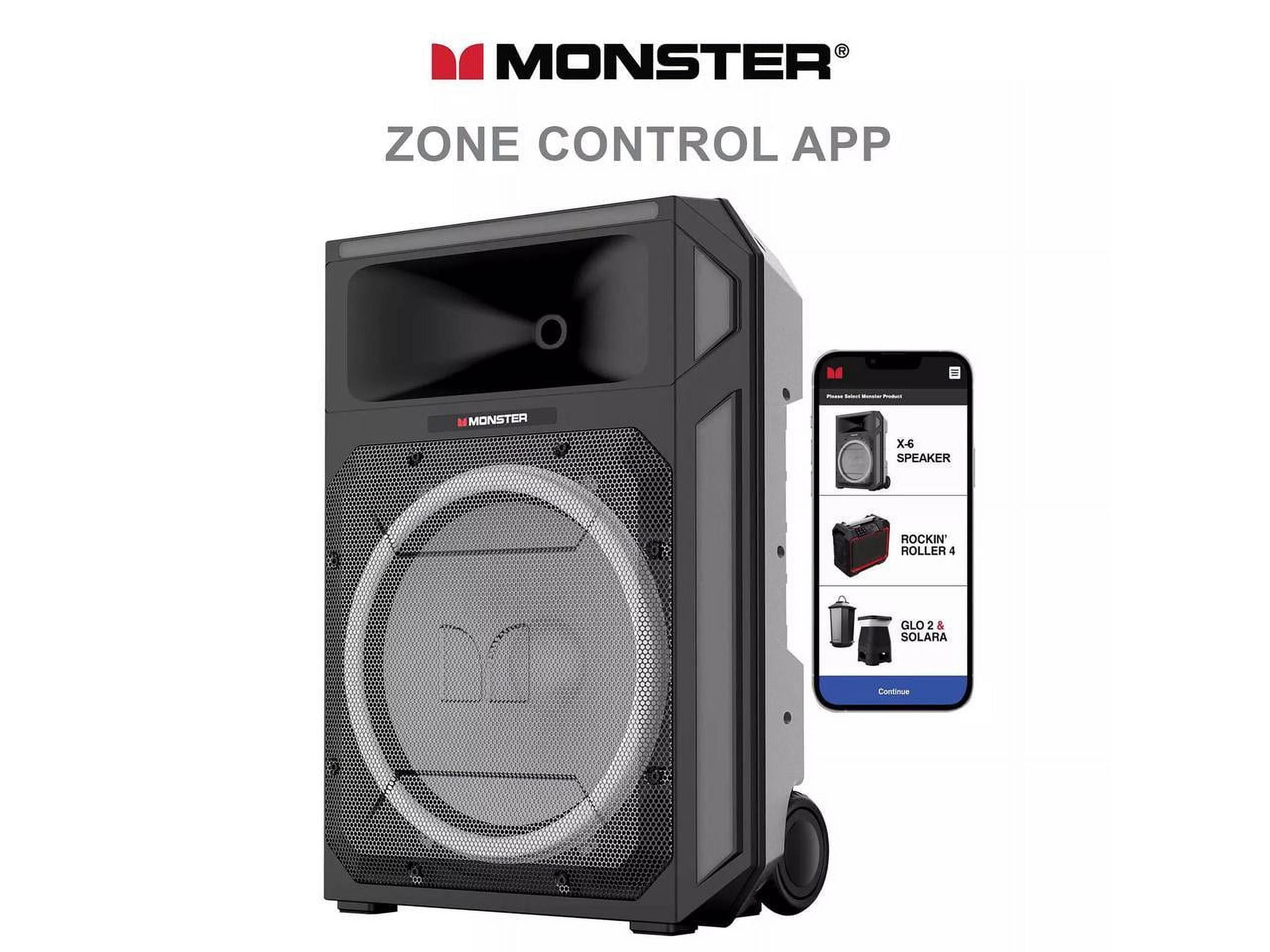 Restored Monster X6 All-in-One PA Bluetooth Speaker System (Refurbished)