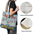 thumbnail image 3 of Johnny Puff Bolso de tela con estampado de lienzo para mujer, bolsa de compras reutilizable y estética, con cremallera interior, regalo para mujer, 35 × 40 cm., 3 of 6