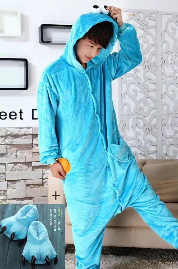 Pijama de una pieza con capucha para adultos, disfraz de Elmo, Elmo ...