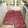 thumbnail image 4 of Kitchen Rugs Sets Of 2,Red Christmas Snowflake Pattern Anti Fatigue Kitchen Mat Rugs Non Slip Washable,Decorative Kitchen Floor Mats for Kitchen,Sink,Laundry,17"x47"+17"x47", 4 of 5