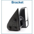 thumbnail image 4 of Towing Mirrors fit for 1999-2006 Chevy Silverado GMC Sierra 1500 2500 3500 Yukon XL Tahoe Suburban Avalanche Pickup Truck A Pair of Tow Mirror Black Cap, 4 of 9